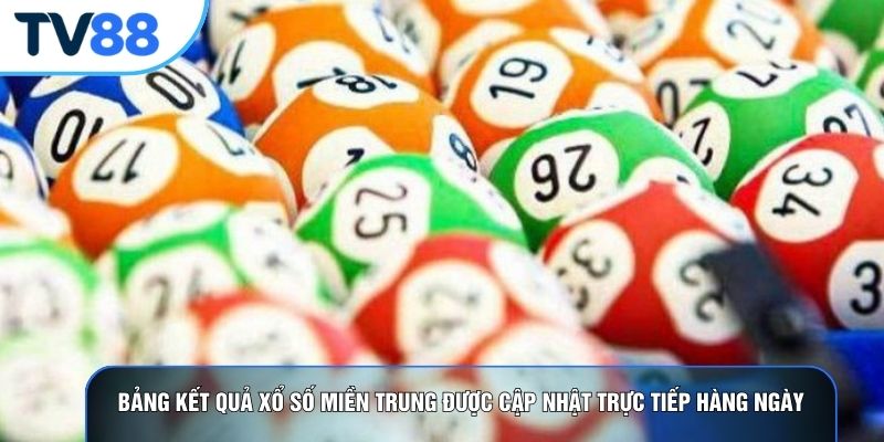 Bảng kết quả xổ số miền Trung được cập nhật trực tiếp hàng ngày