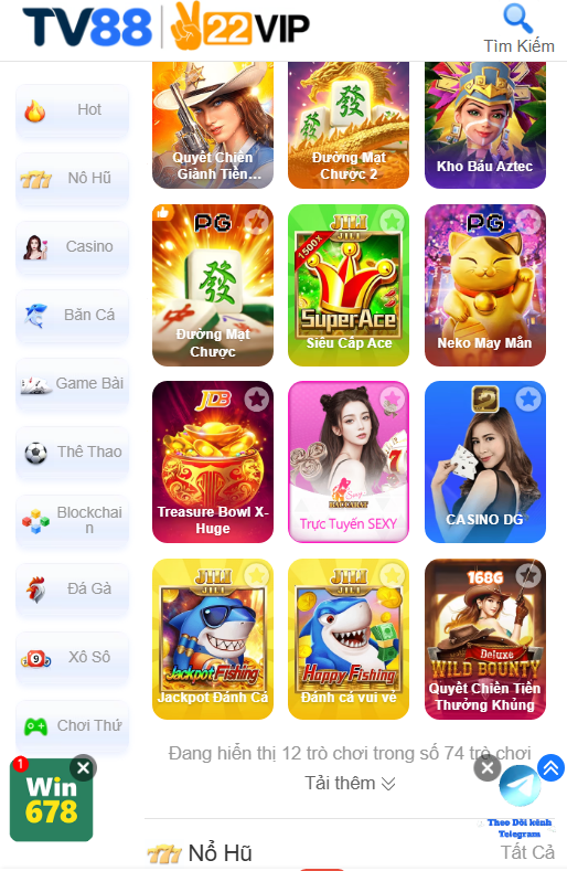Những sản phẩm giải trí hấp dẫn nổi bật tại TV88